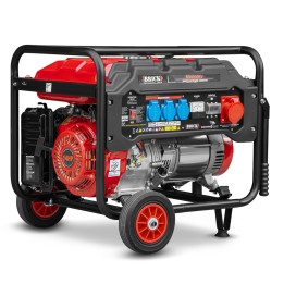 Groupe électrogéne max 6000W avec roues et prise triphasé - Brick