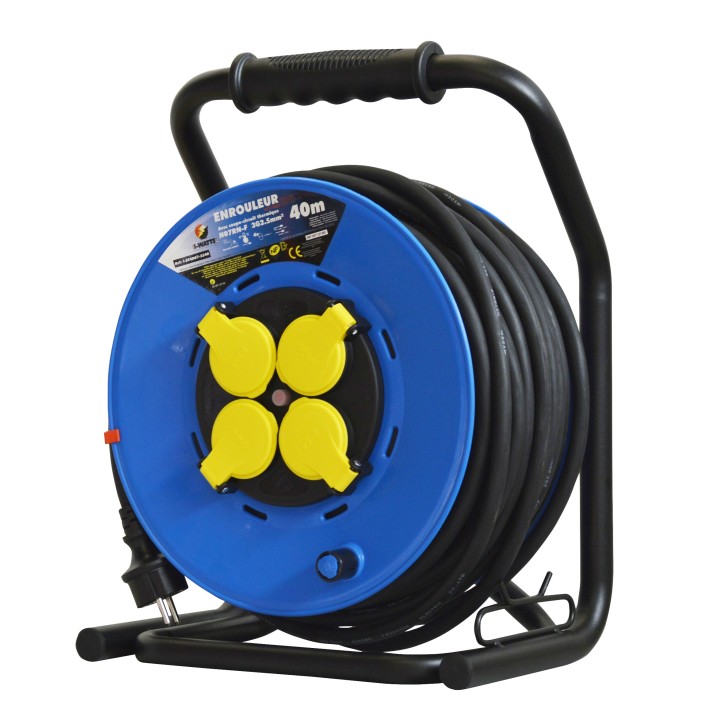 Enrouleur 4 prises-h07rn-3g2.5MMÂ²-40M -I-watts Pro