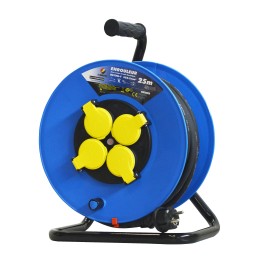 Enrouleur 4 prises-h07rn-3g2.5mmÂ²-25M -I-watts Pro